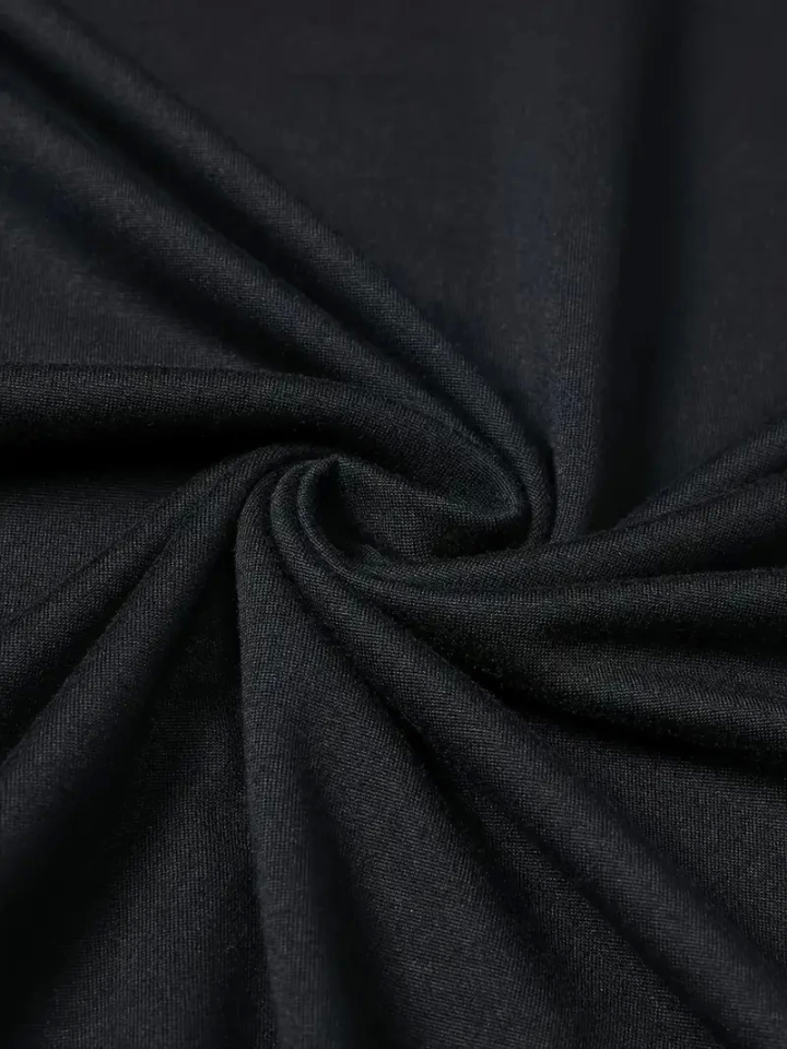 Baskılı Oversize Bisiklet Yaka T-shirt - Siyah