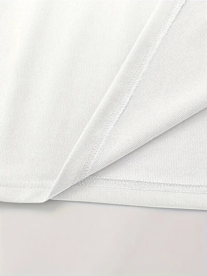 Baskılı Oversize Bisiklet Yaka T-shirt - Beyaz