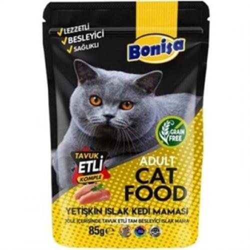 Bonisa Tavuk Etli Islak Yetişkin Kedi Maması 85 g