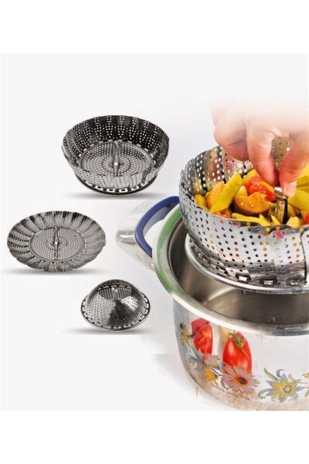 Buharlı Pişirici Metal Sebze Haşlama Aparatı