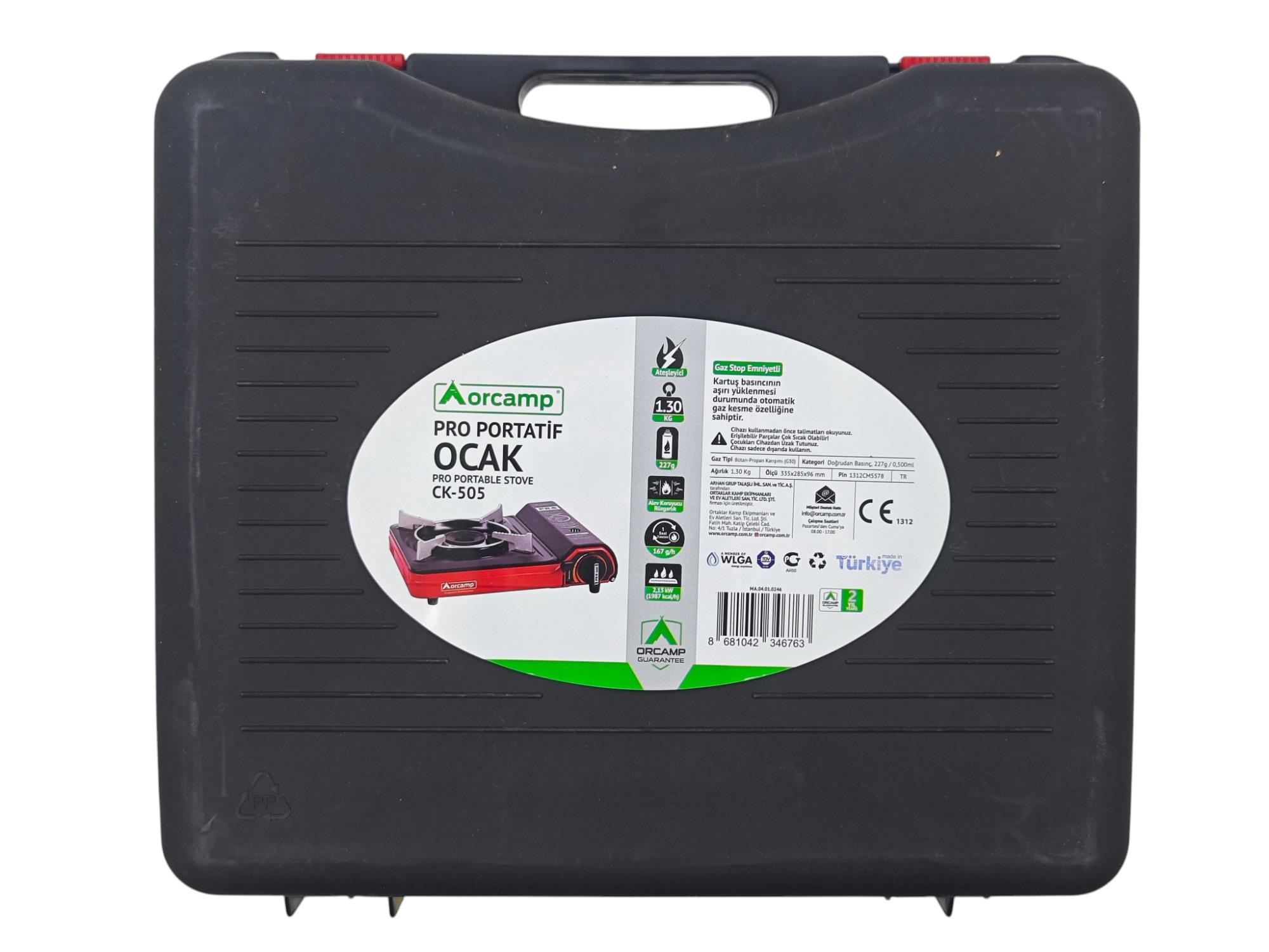 CK-505   Orcamp Pro Portatif Ocak - Kırmızı