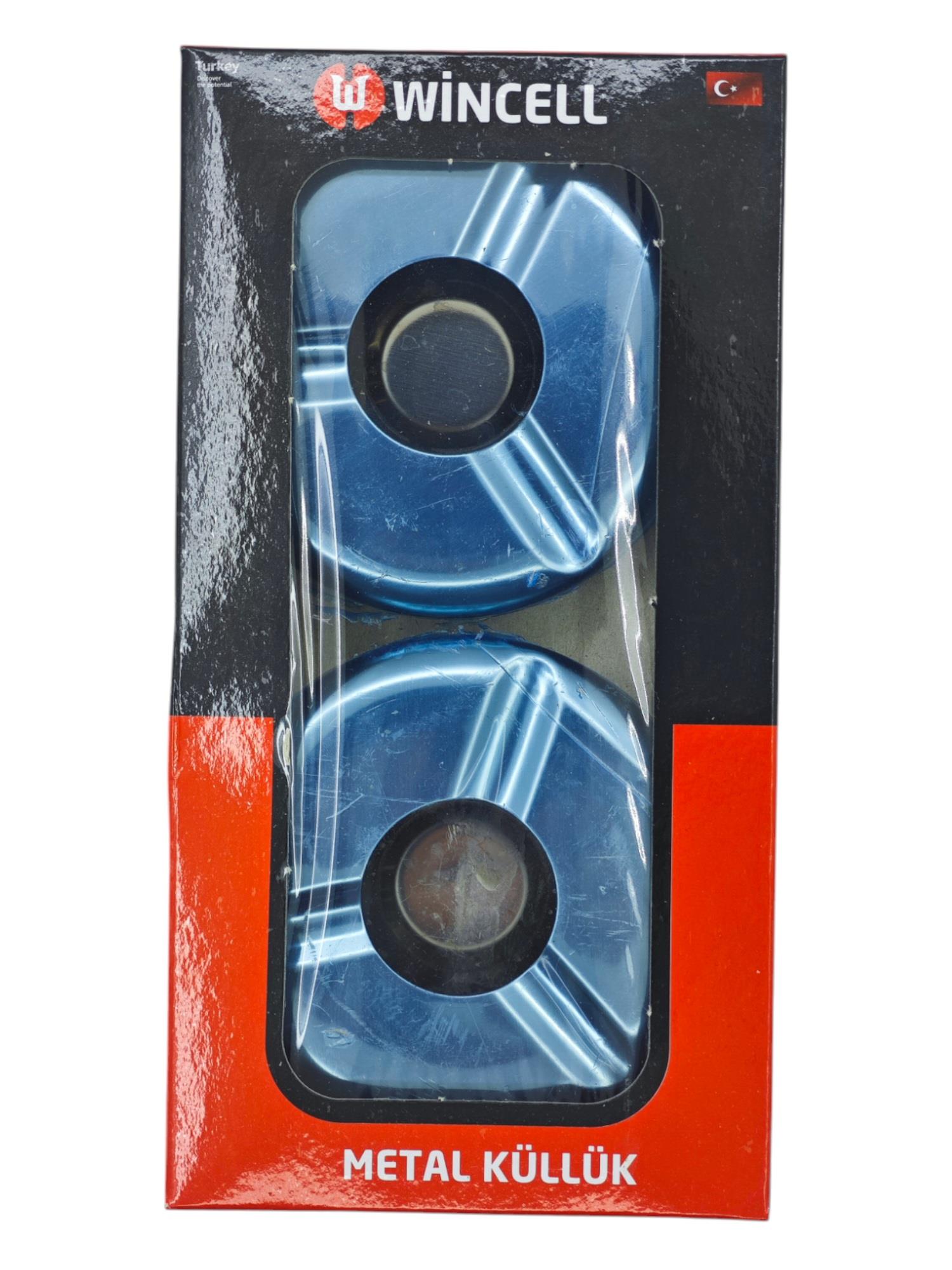 CK-6996   Wincell Kapaklı Metal Küllük 2li