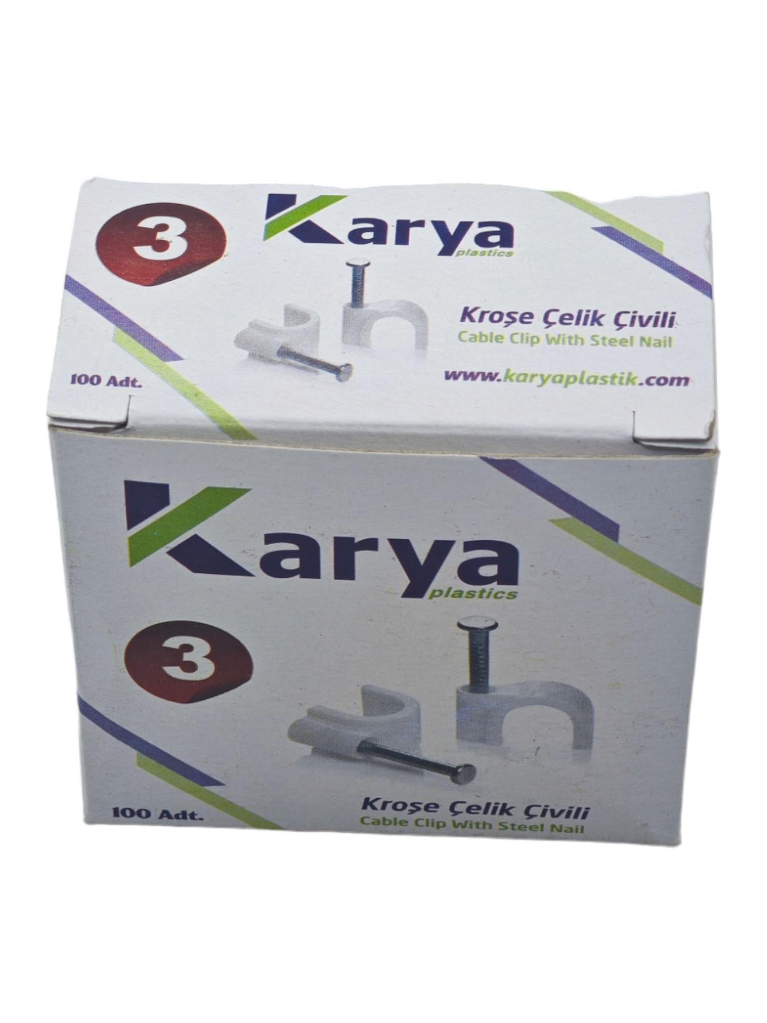 CK003   KARYA ÇELİK ÇİVİLİ KROŞE 100lü