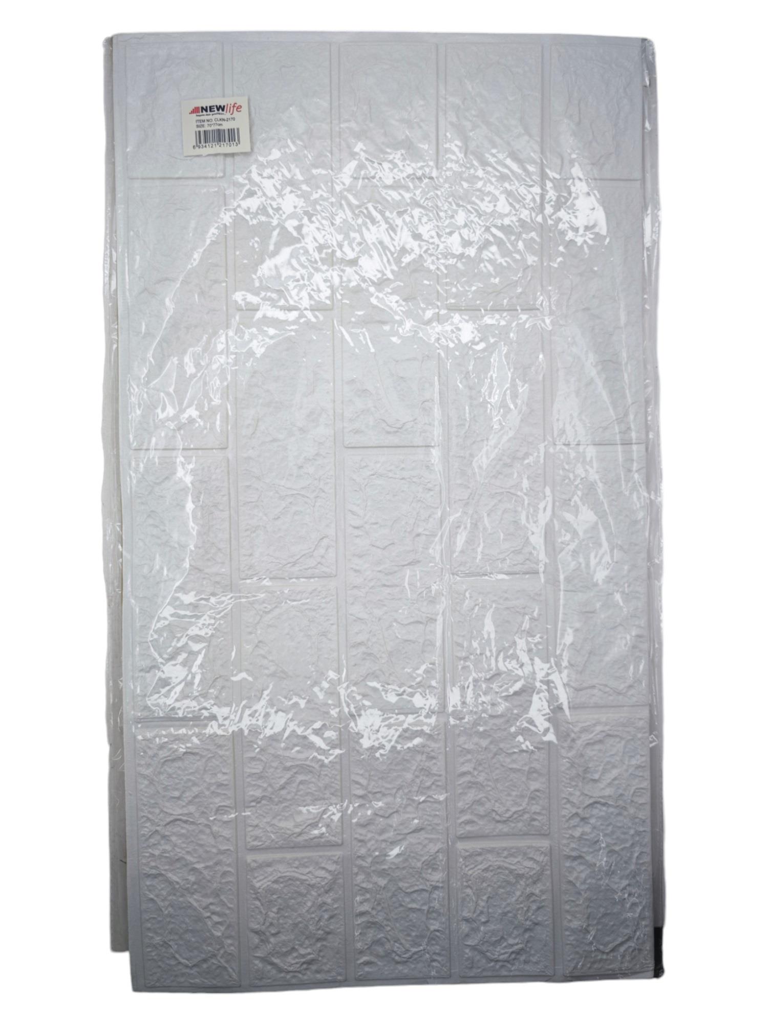 CLKN-2170   Newlife Yapışkanlı 3D Duvar Kağıdı 70*77cm - Beyaz