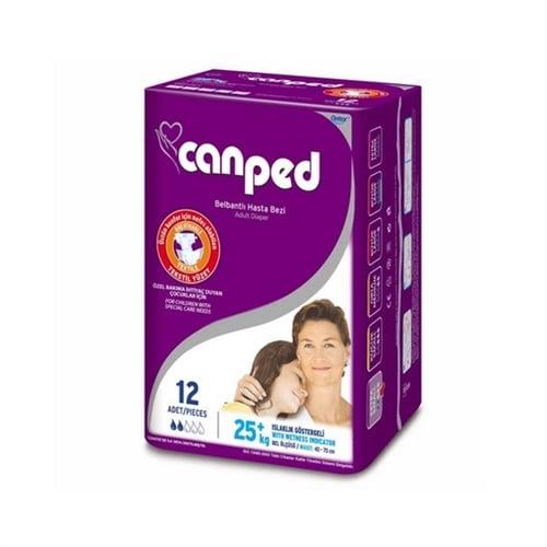 Canped Hasta Bezi Bel Bantlı Küçük Boy 12 Adet