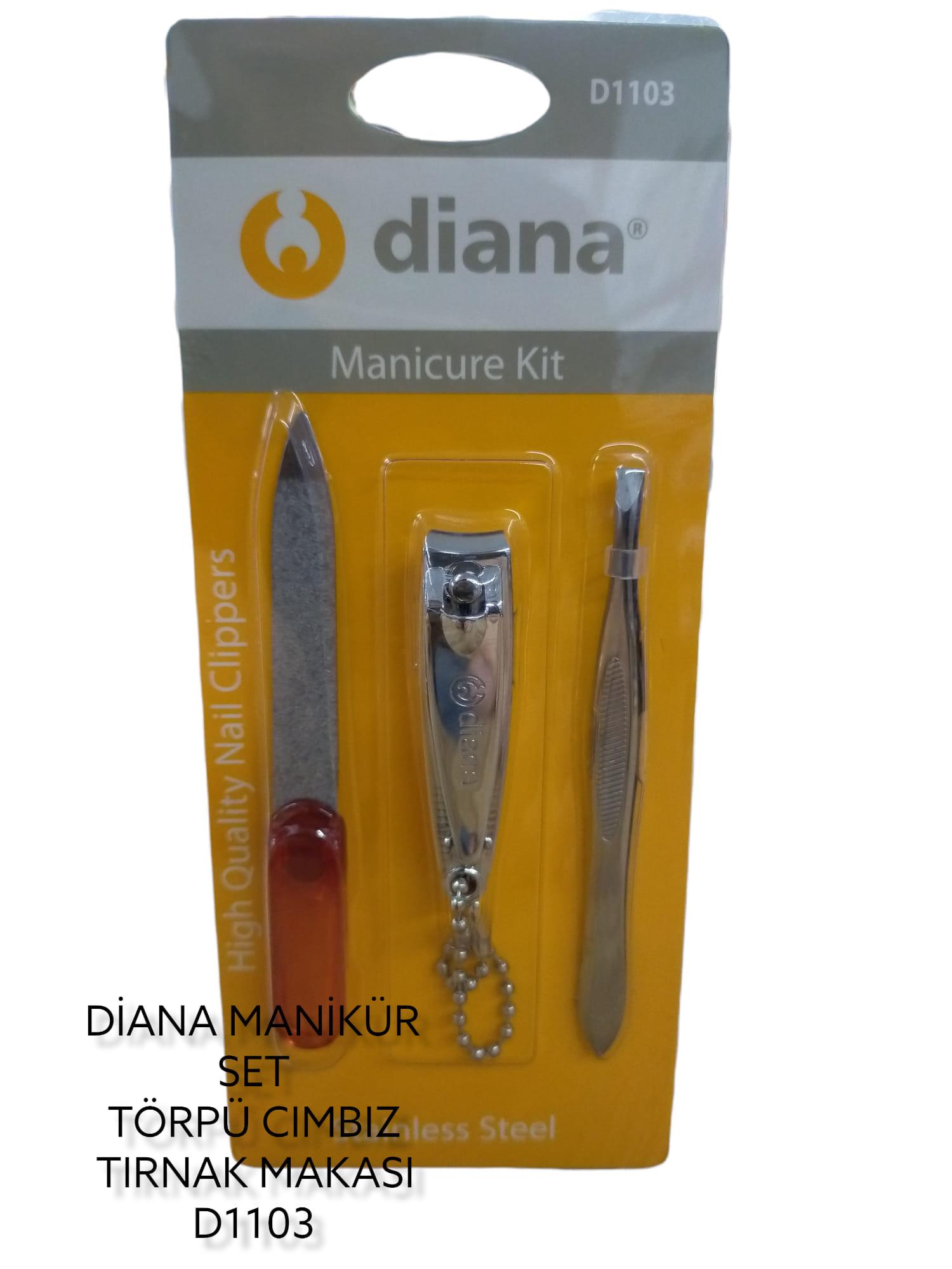 D1103   DİANA TIRNAK MAKASI SETİ 3lü