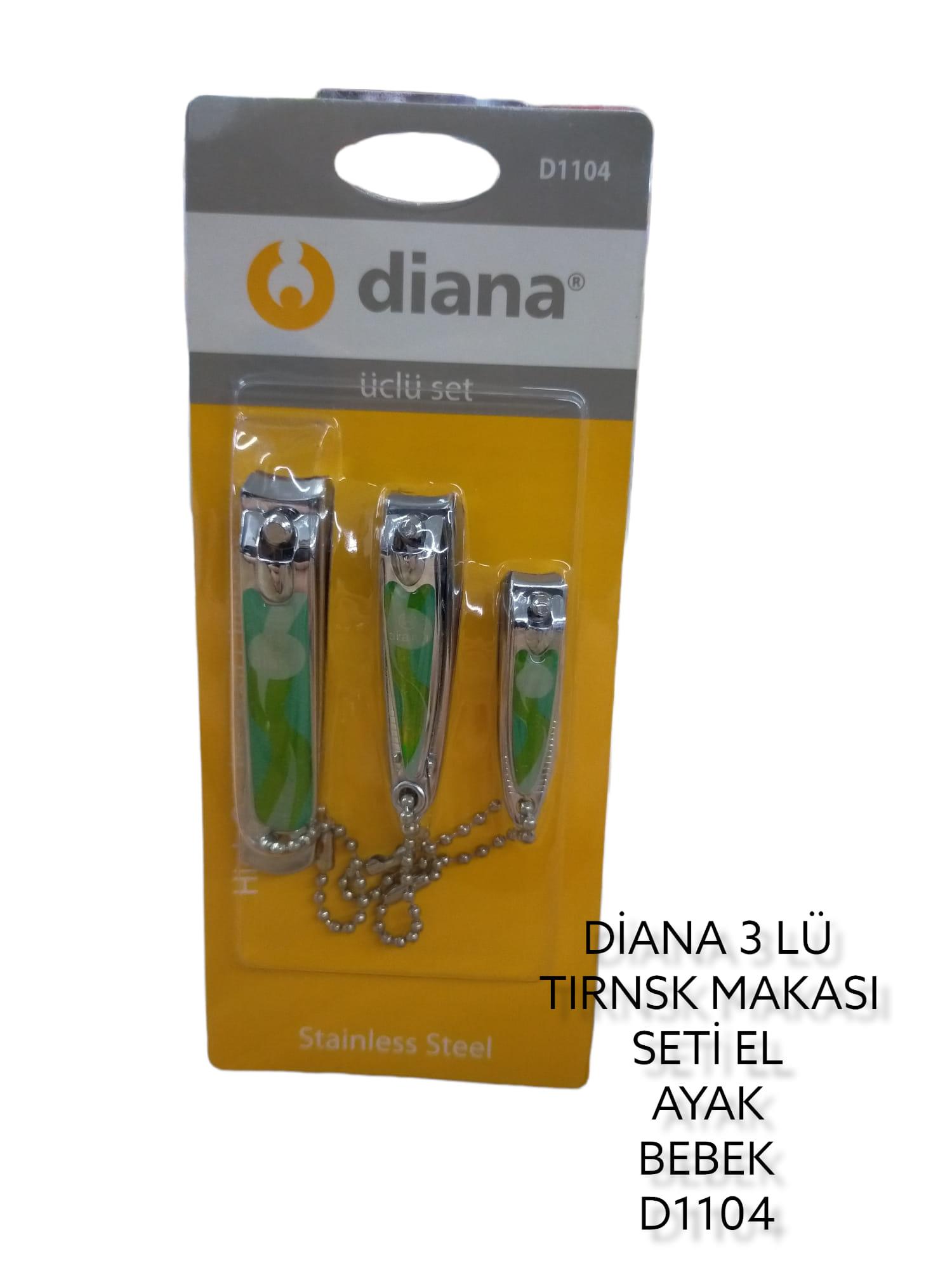 D1104   DİANA TIRNAK MAKASI AİLE SETİ 3lü