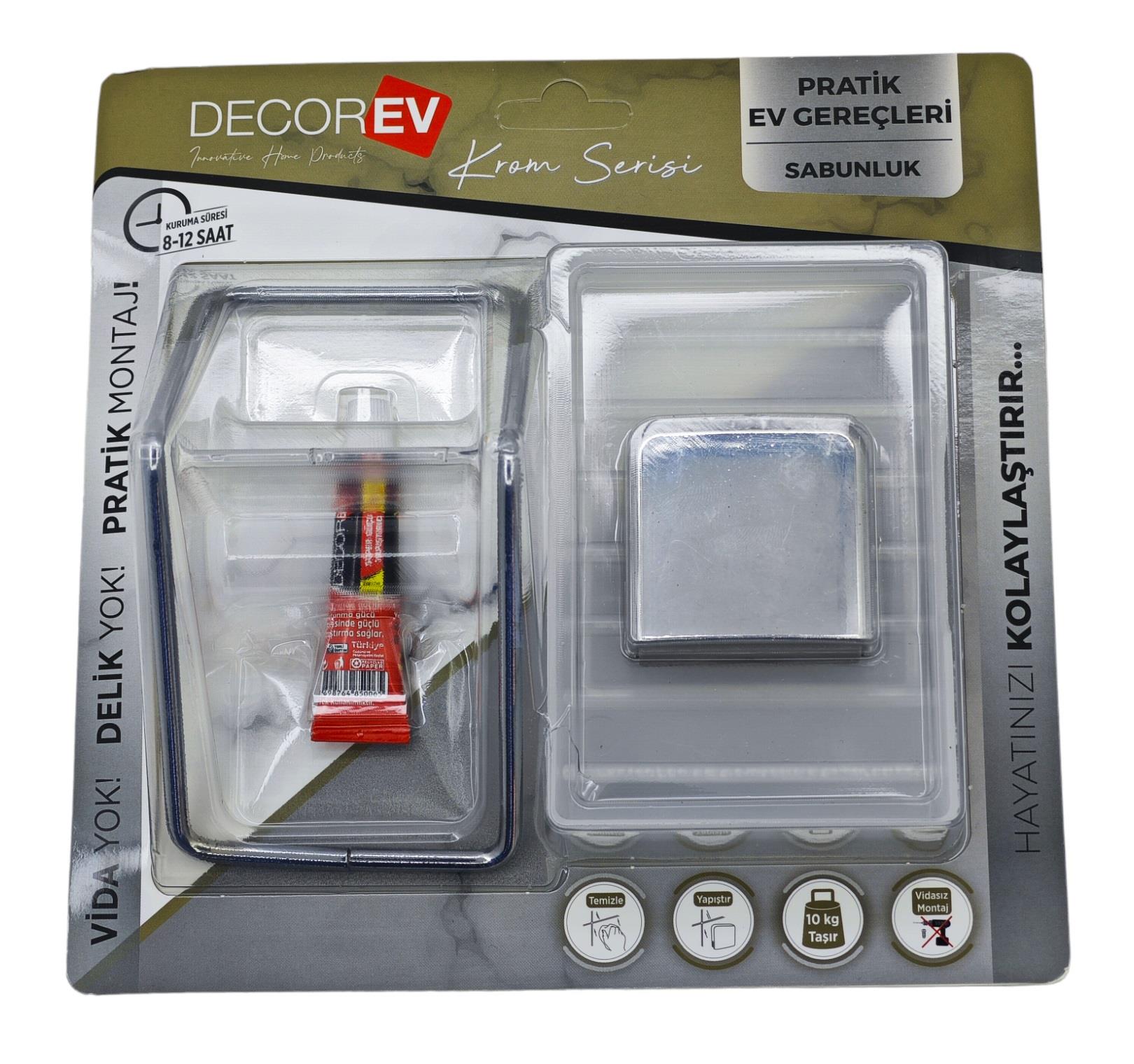 Decorev Krom Plastik Sabunluk