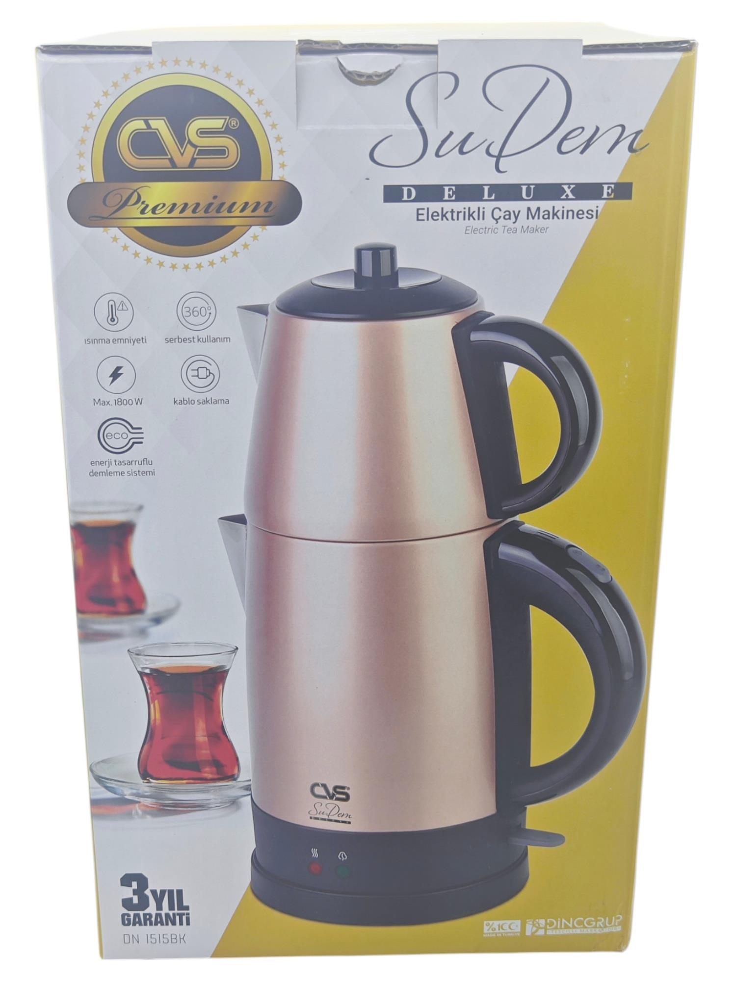 DN 1515BK   CVS Elektrikli Çay Makinesi 1800W - Bakır