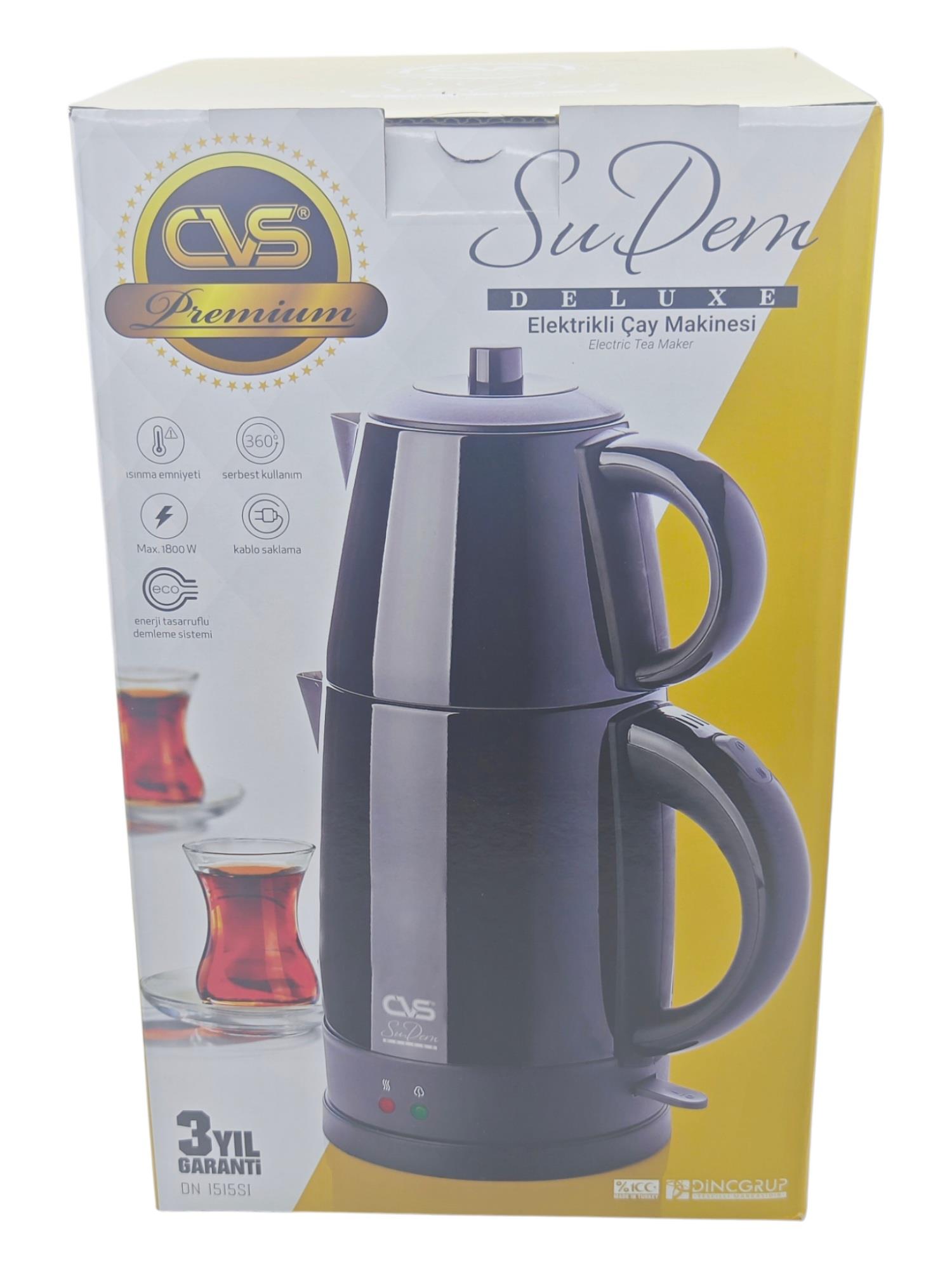 DN 1515SI   CVS Elektrikli Çay Makinesi 1800W - Siyah