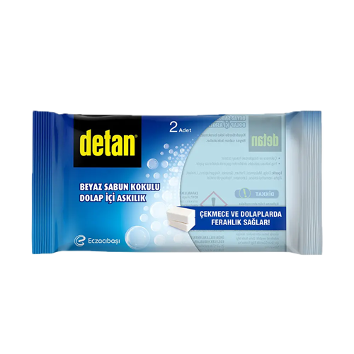 Detan Dolap İçi Askılık Beyaz Sabun Kokulu 2 li