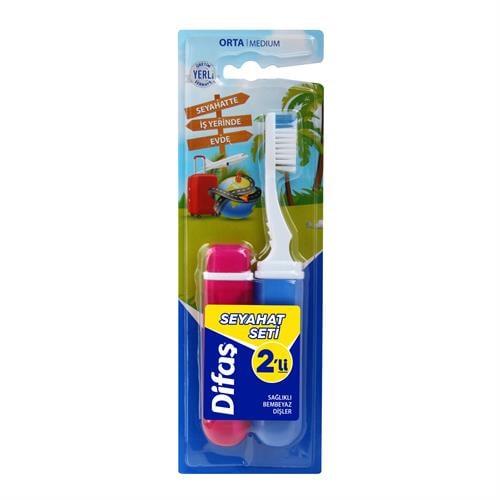 Difaş Diş Fırçası Seyahat Seti Pocket 2 Li