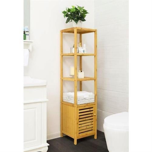 Dıgıthome Çok Amaçlı  Bambu Dört Raflı Dolap  0003