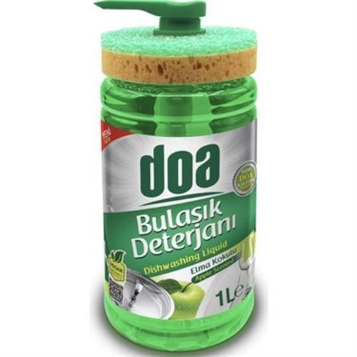 Doa Bulaşık Deterjanı Elma Kokulu Süngerli 1 lt