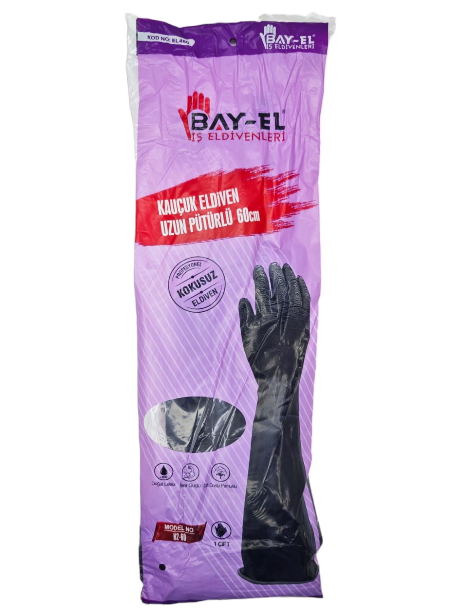 EL460   BAY-EL PÜTÜRLÜ KAUÇUK ELDİVEN 60cm
