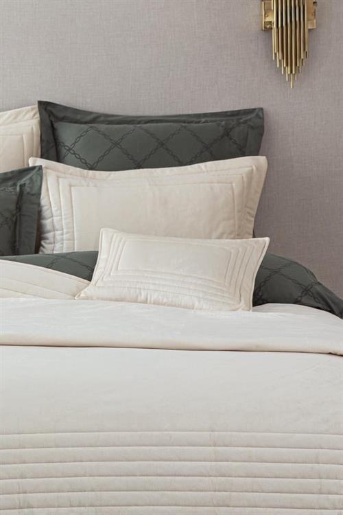 Ecocotton Yatak Örtüsü Çift Kişilik Krem Feza 240X260 %100 Organik