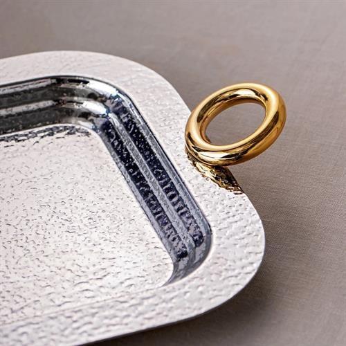 Emsan Akasya Gold Çay Tepsisi