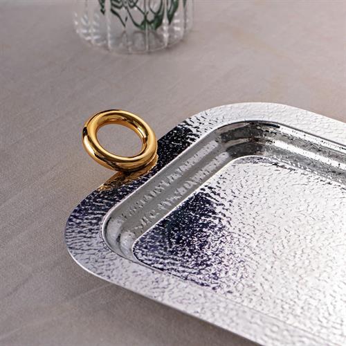 Emsan Akasya Gold Çay Tepsisi