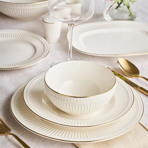 Emsan İstanbul Porselen Feda 18 Parça 6 Kişilik Yemek Takımı Gold