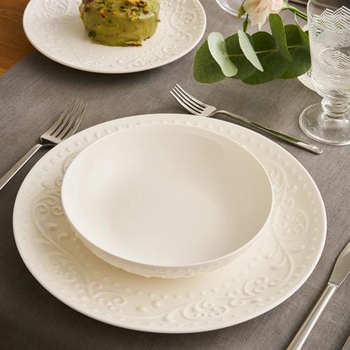 Emsan İstanbul Porselen Mahra 18 Parça 6 Kişilik Yemek Takımı