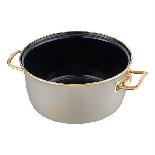 Emsan Retro Emaye Kızartma Tenceresi 24 Cm Bej