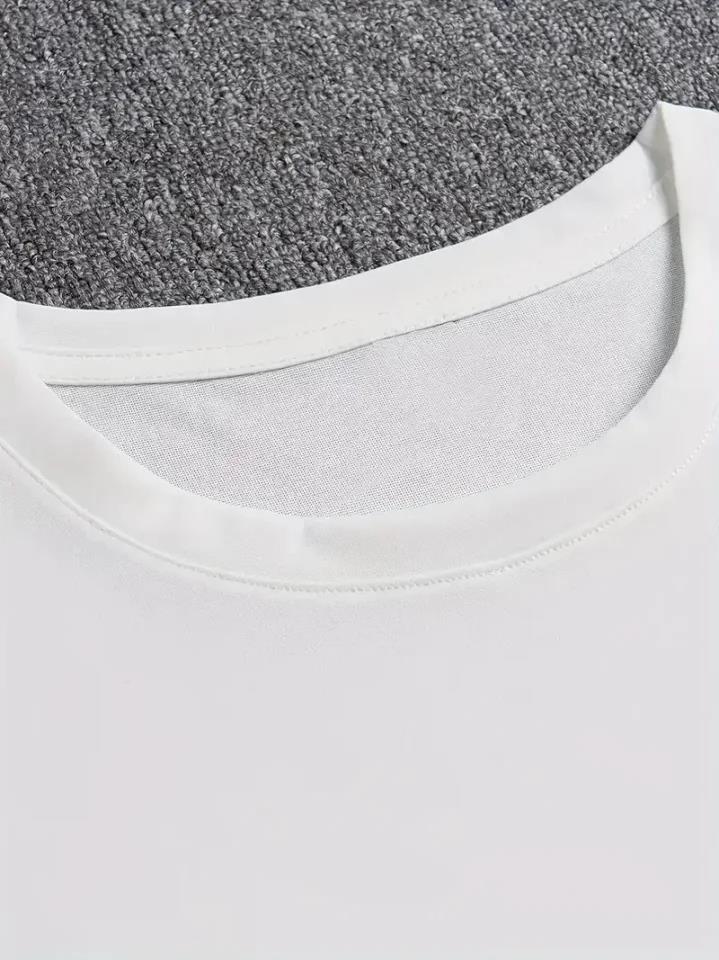 Erkek Baskılı Bisiklet Yaka Erkek T-shirt - Beyaz