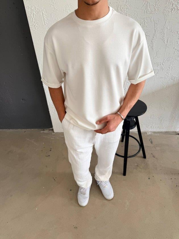 Erkek Duble Kol Basic Tişört