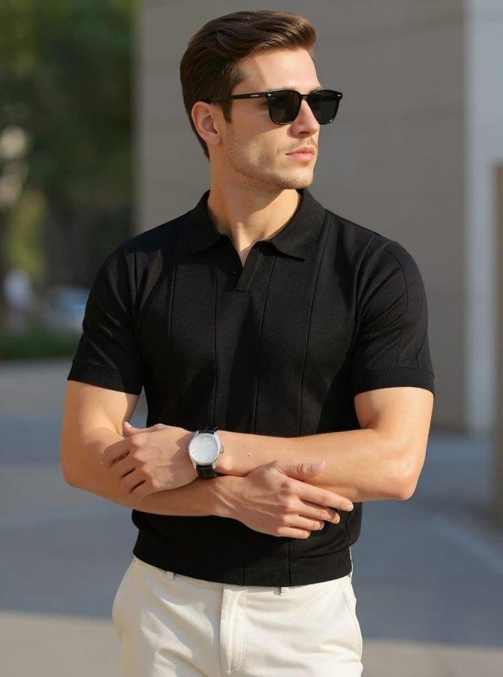 Erkek Kısa Kollu Polo Yakalı Triko Tshirt