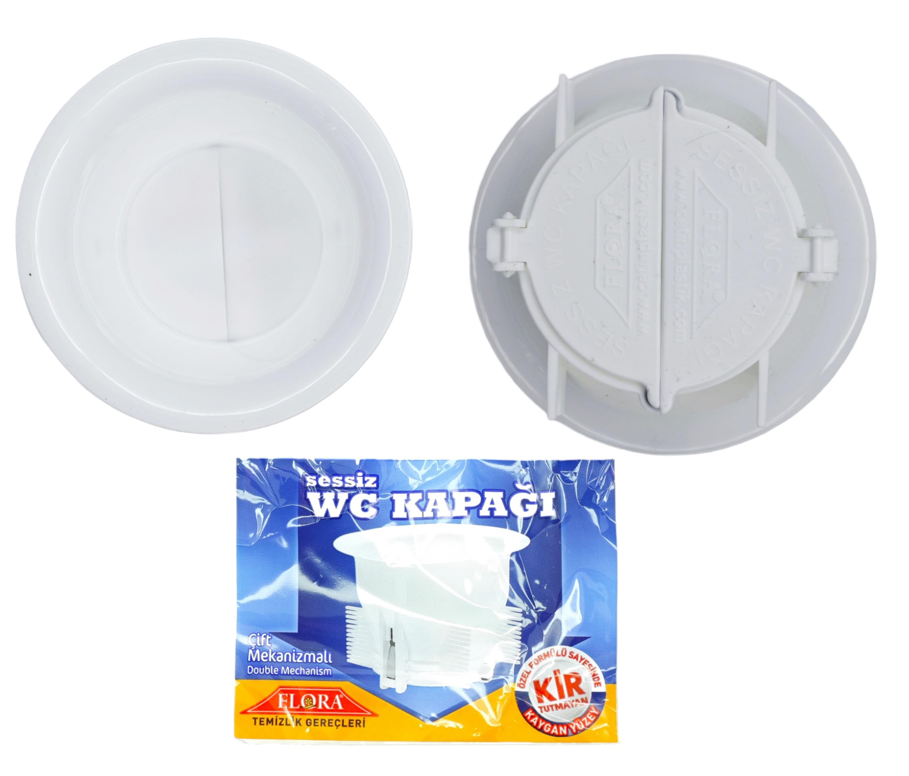F064   FLORA SESSİZ WC KAPAĞI - Çift kapak