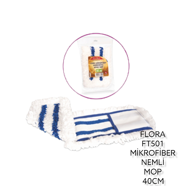 FT501   FLORA END. MİKROFİBER MOP 40cm
