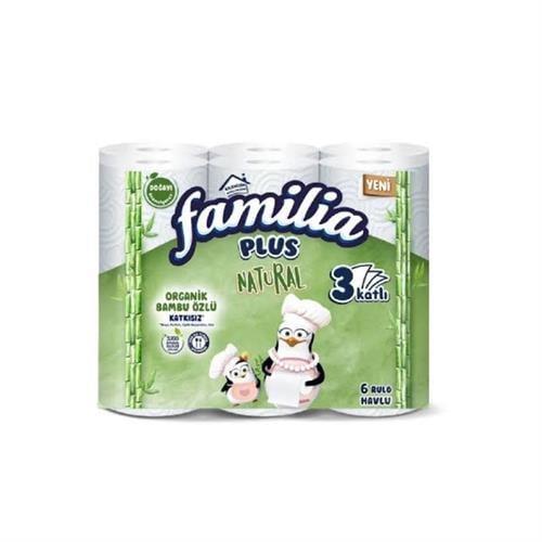 Familia Havlu 6 lı Plus Natural 3 Katlı