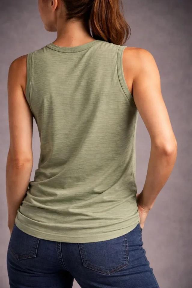 Flamlı Kumaş Sıfır Kolsuz Atlet Basic Spor Üst, Günlük Ve Fitness Kullanımına Uygun - Mint Yeşili