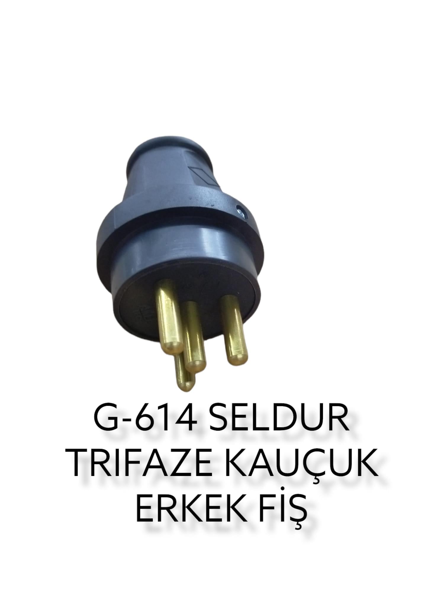 G-614   SELDUR TRİFAZE KAUÇUK ERKEK FİŞ