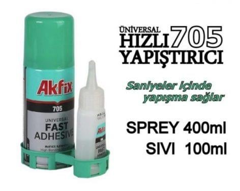 GA065   AKFİX 705 HIZLI YAPIŞTIRICI 400+100ml