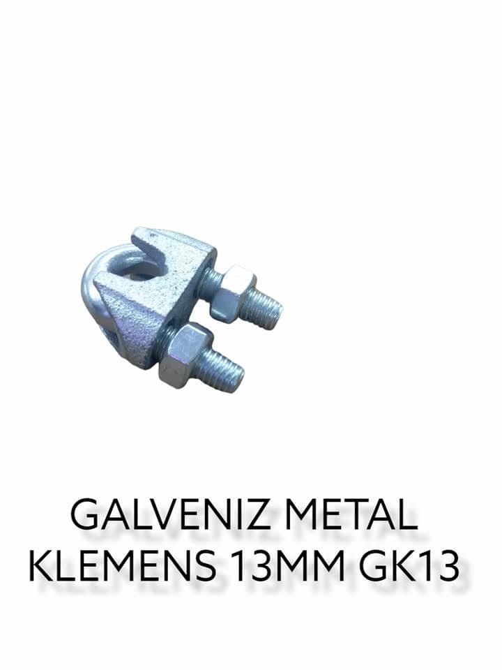 GK13   GALVENİZLİ METAL KLEMENS 13mm