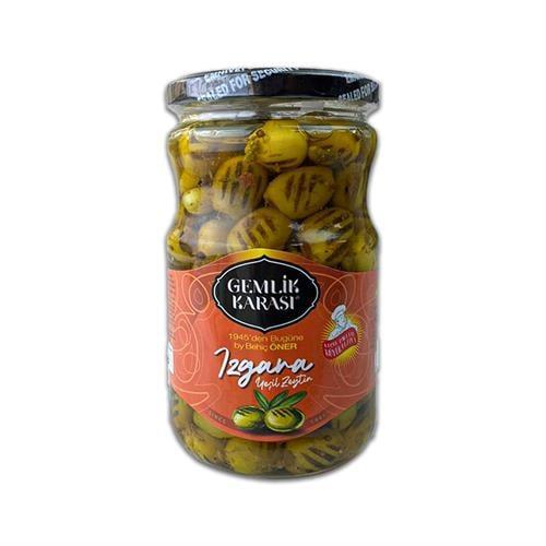 Gemlik Karası Yeşil Zeytin Izgara 400 gr 2XL Cam