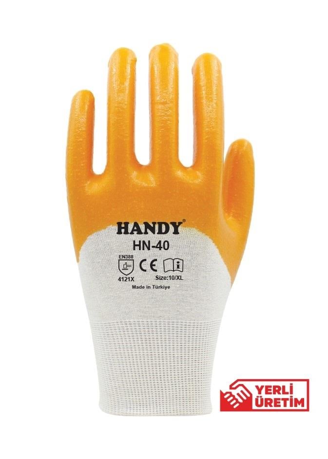 HN-40   HANDY SARI NİTRİL ELDİVEN 10