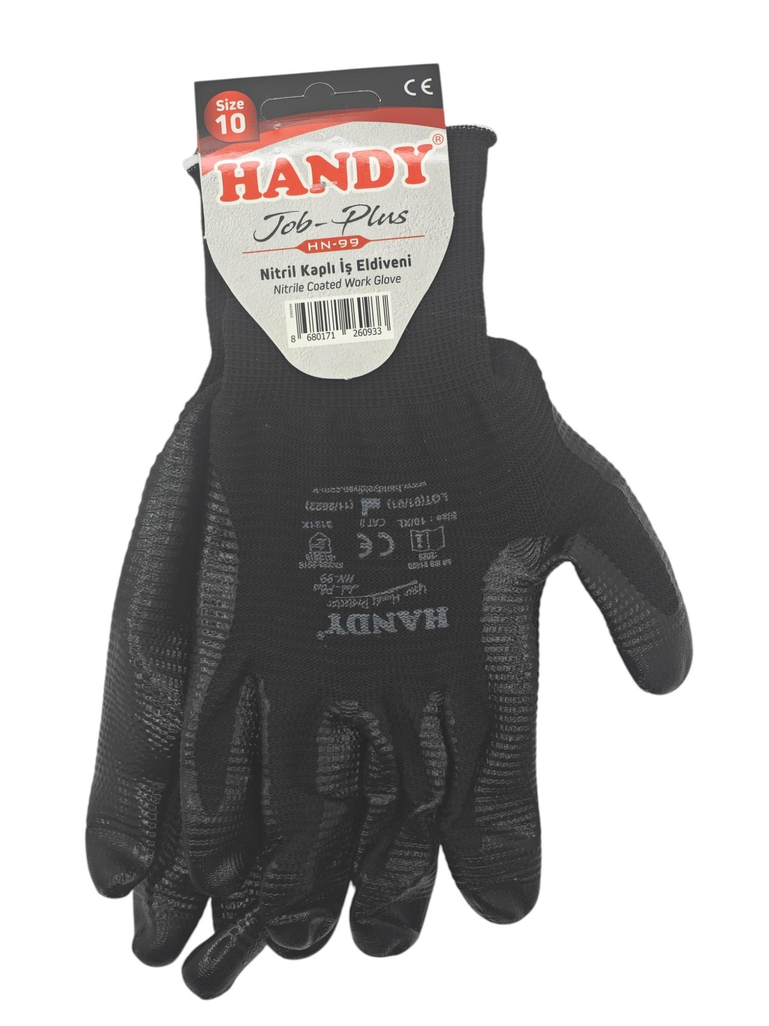 HN-99   Handy Tob-Plus Nitril Kaplı İş Eldiveni 10