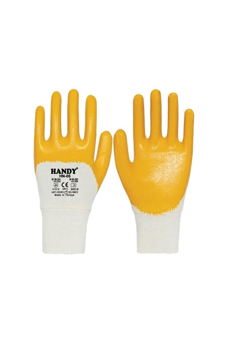Hn-06   Handy Sarı Nitril Eldiven 10