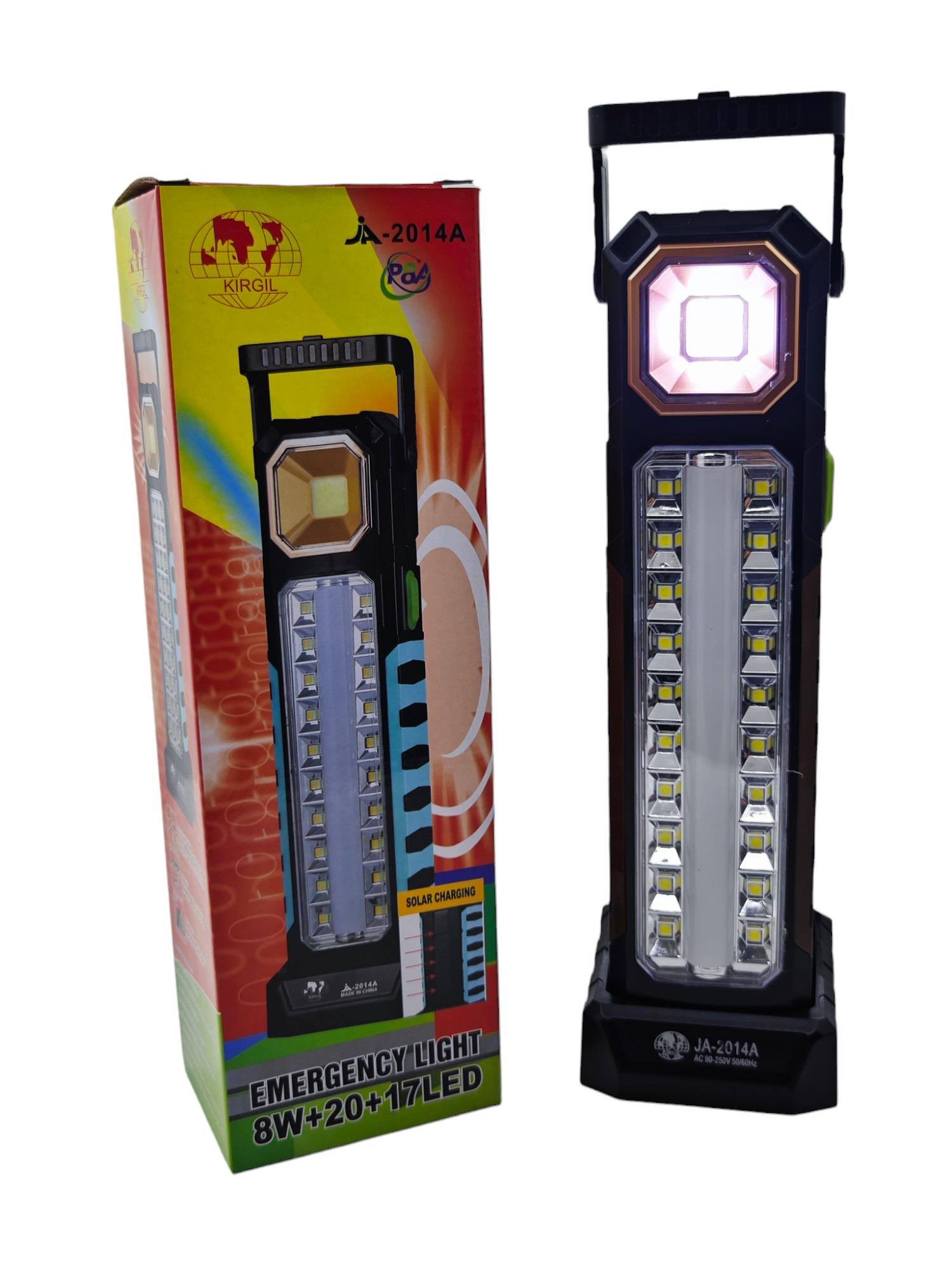 Ja-2014A   Kırgıl Solar Şarjlı 8W+20+17 Led Fener Işıldak