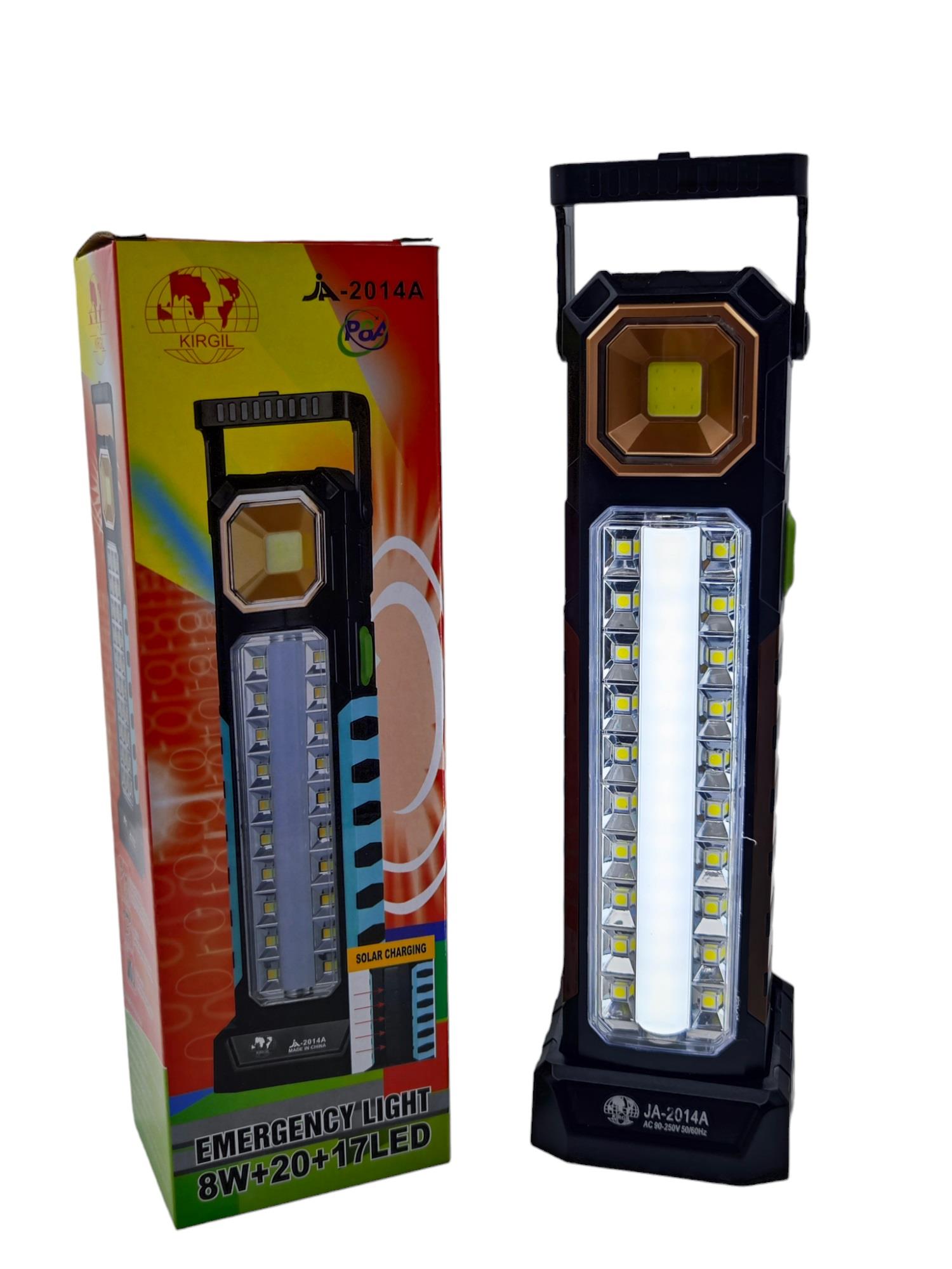 Ja-2014A   Kırgıl Solar Şarjlı 8W+20+17 Led Fener Işıldak