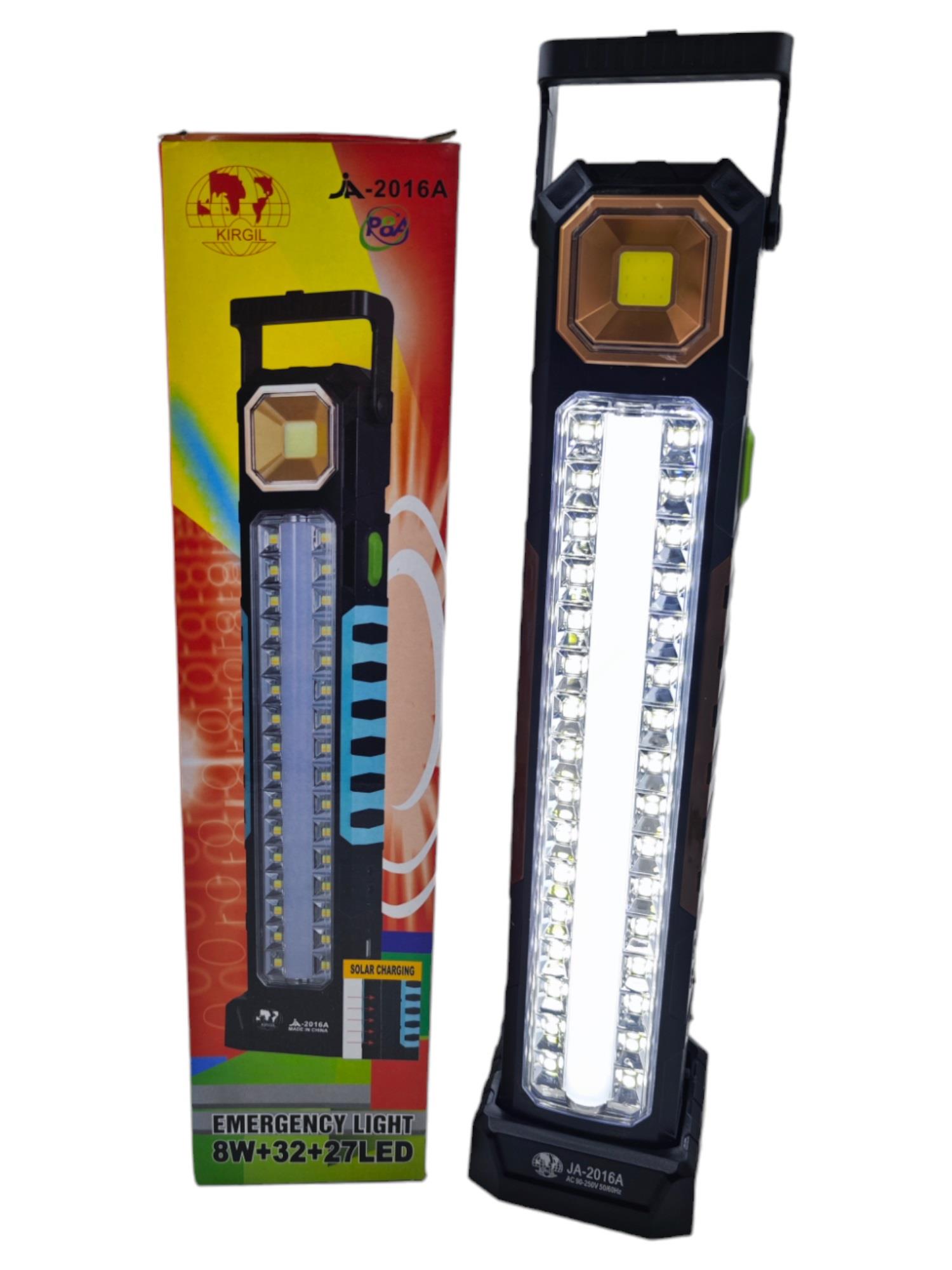 Ja-2016A   Kırgıl Solar Şarjlı 8W+32+27 Led Fener Işıldak