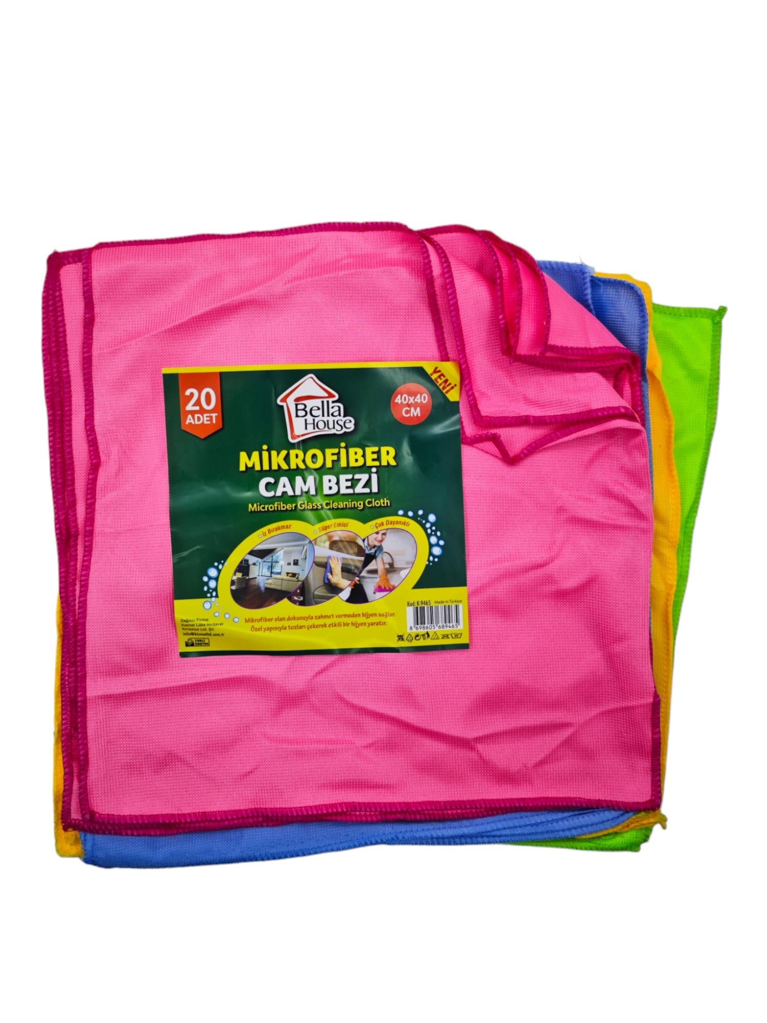 K-9465   BELLA HOUSE MİKROFİBER CAM BEZİ 40*40