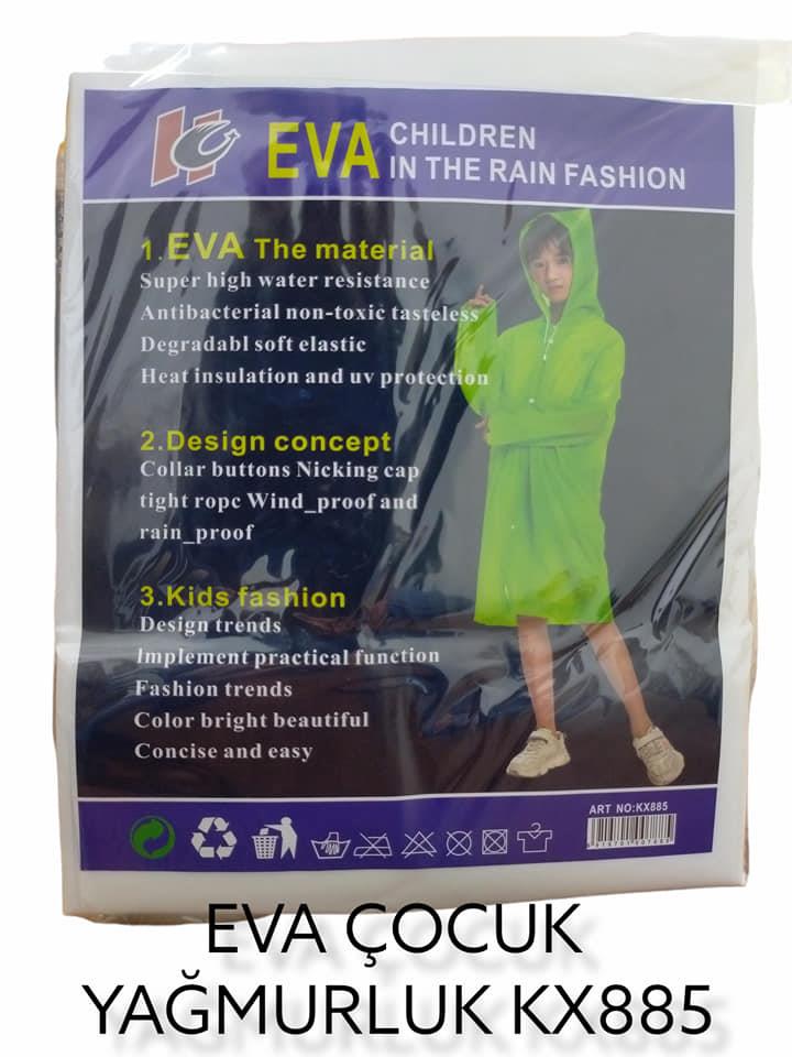 KX885   EVA KULLAN AT ÇOCUK YAĞMURLUK KALIN