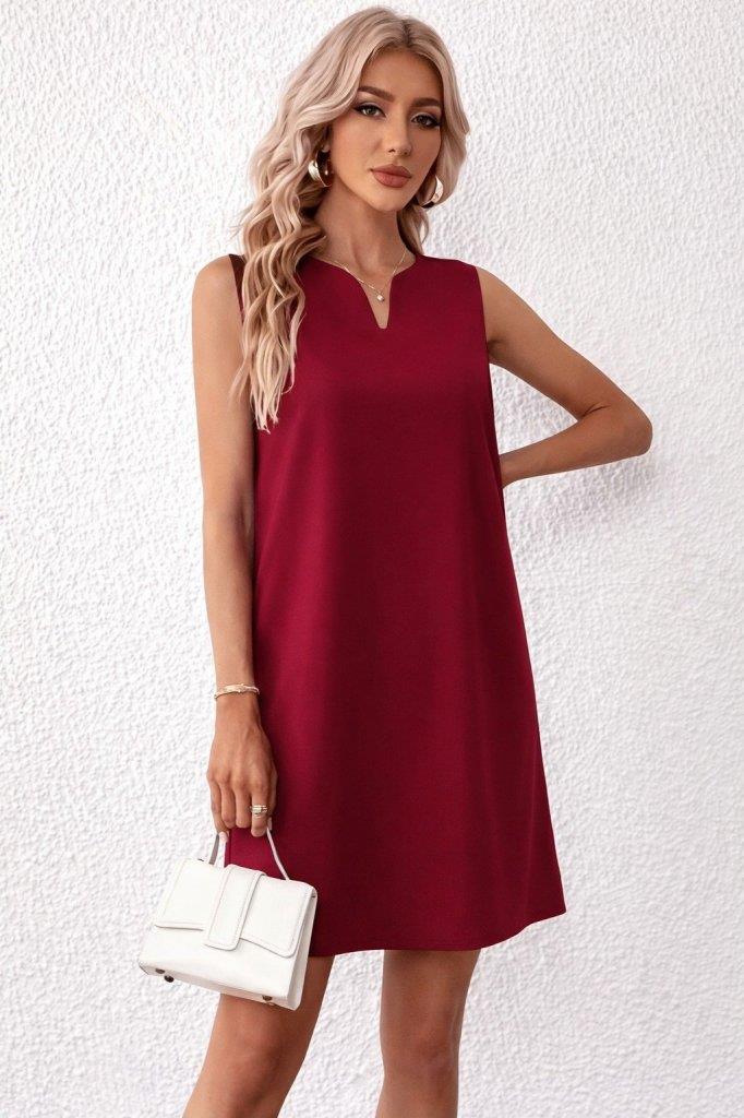 Kadın Askılı V Yakalı Mini Ithal Krep Elbise