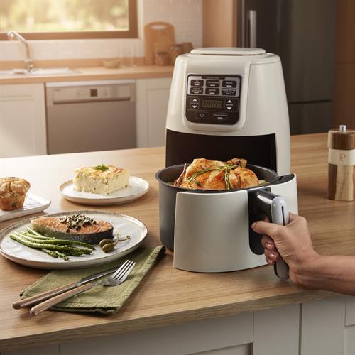 Karaca Air Pro Cook XL 2 İn 1 Konuşan Airfryer Black Chrome 4L