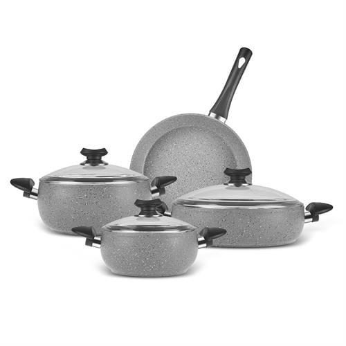 Karaca Biogranit Avanos 7 Parça Tencere Seti Gri