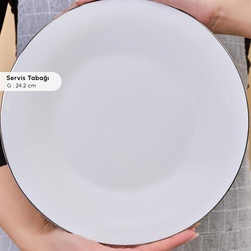 Karaca Fine Pearl Fame 26 Parça 6 Kişilik Kahvaltı Takımı Platin