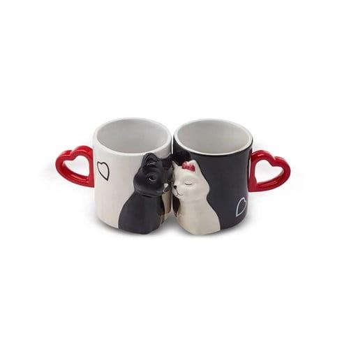 Karaca Love Cat Kalpli 2Li Kupa 310 Ml