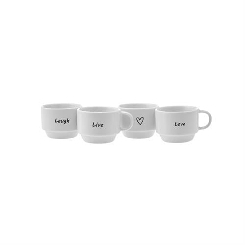 Karaca Lovely Laugh 4 Kişilik Espresso Kahve Seti 100 Ml